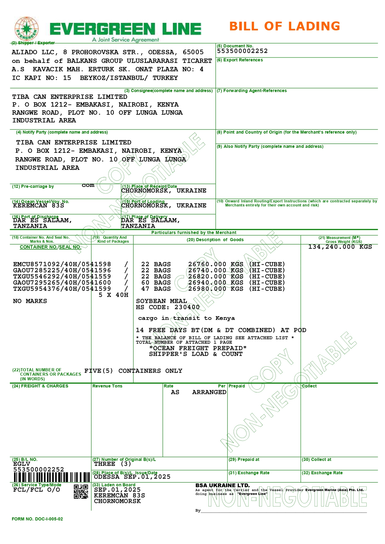 Customs Clearance